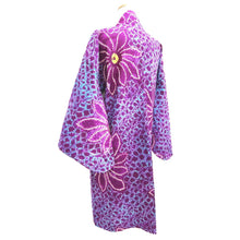 Load image into Gallery viewer, Haori Jacket Vintage(1920-1950) Purple Shibori Floral pattern Silk #11056A3