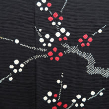 Load image into Gallery viewer, Haori Jacket Vintage(1950-1980) Black Shibori Plum blossom Branch Silk #9995C2