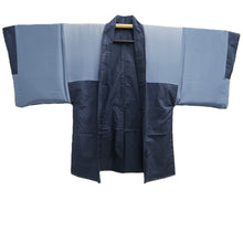 Load image into Gallery viewer, Men's Haori Blue Black Landscape Wide Silk #10440A3