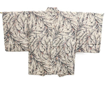 Load image into Gallery viewer, Haori Jacket Vintage(1950-1980) Off white Beige Flower Silk #10676D1