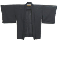 Load image into Gallery viewer, Haori Jacket Vintage(1950-1980) Black Sheer Floral pattern Silk #10968F3