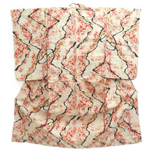 Load image into Gallery viewer, Kimono Vintage(1920-1950) Cream white Red Black Meisen Flower Silk #10770D4