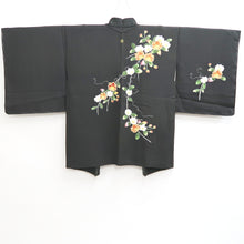 Load image into Gallery viewer, Haori Jacket Vintage(1950-1980) Grayish Black Flower Branch Silk #9732A2