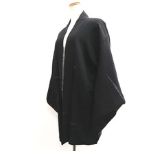 Load image into Gallery viewer, Haori Jacket Vintage(1950-1980) Black Plum blossom Bird Silk #10161D4