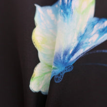 Load image into Gallery viewer, Haori Jacket Vintage(1950-1980) Black Butterfly Roketsu-Zone Silk #10175D4