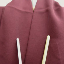 Load image into Gallery viewer, Kimono Wine red Ryusui Flower Silk #10536B3