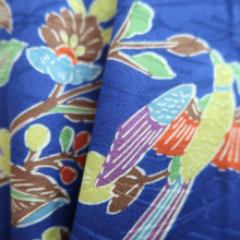 Load image into Gallery viewer, Haori Jacket Blue Bird Silk #10726D2