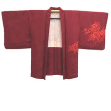 Load image into Gallery viewer, Haori Jacket Wine red Peony Silk #10798D5