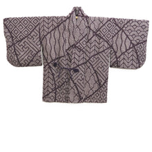 Load image into Gallery viewer, Haori Jacket Dark Purple Full Shibori Silk #10838E2