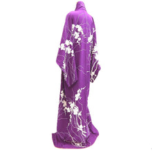 Load image into Gallery viewer, Kimono Vintage(1950-1980) Purple Plum blossom Branch Silk #10781D4