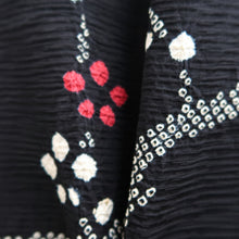 Load image into Gallery viewer, Haori Jacket Vintage(1950-1980) Black Shibori Plum blossom Branch Silk #9995C2