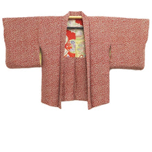 Load image into Gallery viewer, Haori Jacket Vintage(1950-1980) Reddish Brown Flower Silk #10587C1