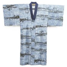 Load image into Gallery viewer, Men's Juban Blueish Gray Landscape Silk #10666C5