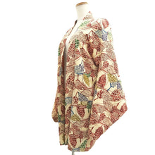 Load image into Gallery viewer, Haori Jacket Pale Yellow Butterfly Silk #10727D2