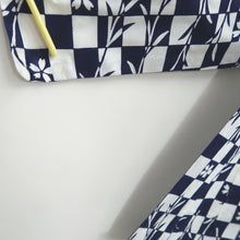 Load image into Gallery viewer, Yukata Vintage(1950-1980) White Navy Cherry Blossom Sakura Cotton #11101B1