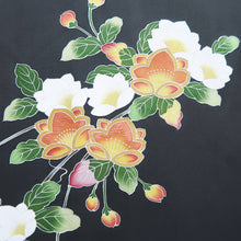 Load image into Gallery viewer, Haori Jacket Vintage(1950-1980) Grayish Black Flower Branch Silk #9732A2