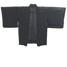 Load image into Gallery viewer, Haori Jacket Vintage(1950-1980) Black Sheer Floral pattern Silk #10968F3