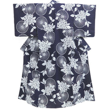 Load image into Gallery viewer, Yukata Vintage(1950-1980) Navy Bangasa Umbrella Cotton #10350F3