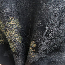 Load image into Gallery viewer, Haori Jacket Vintage(1950-1980) Black Gold Mountain Tree Landscape Silk #10009C3