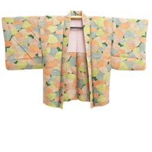 Load image into Gallery viewer, Haori Jacket Vintage(1950-1980) Green Orange Brown Leaves Silk #10617C3