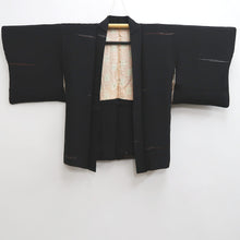Load image into Gallery viewer, Haori Jacket Vintage(1950-1980) Black Plum blossom Bird Silk #10161D4