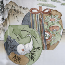 Load image into Gallery viewer, Men's Haori Blue Black Landscape Wide Silk #10440A3