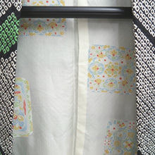 Load image into Gallery viewer, Haori Jacket Vintage(1950-1980) Black Green Full Shibori Cloud Silk #10957F2