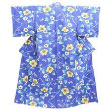 Load image into Gallery viewer, Yukata Blue Dragonfly Cotton #10751D3