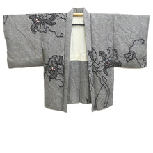 Load image into Gallery viewer, Haori Jacket Vintage(1950-1980) Black Shibori Flower Silk #10597C2