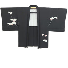 Load image into Gallery viewer, Haori Jacket Vintage(1950-1980) Black Tree Silk #11068A4