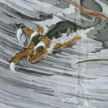 Load image into Gallery viewer, Men's Juban Grayish Blue Dragon Wave Silk #10298E5