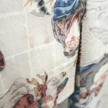 Load image into Gallery viewer, Haori Jacket Vintage(1950-1980) Brown Flower Silk #10606C2