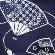Load image into Gallery viewer, Yukata Navy White See-Through Cotton #10761D3