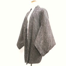 Load image into Gallery viewer, Haori Jacket Vintage(1950-1980) Black Red Full Shibori Red eye Silk #10206E1