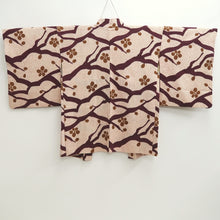 Load image into Gallery viewer, Haori Jacket Vintage(1950-1980) Light Pink Wine red Shibori Ume Branch Silk #9743A2
