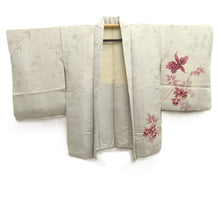 Load image into Gallery viewer, Haori Jacket Vintage(1950-1980) Off white Flower Silk #10577B5