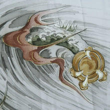 Load image into Gallery viewer, Men's Juban Grayish Blue Dragon Wave Silk #10298E5