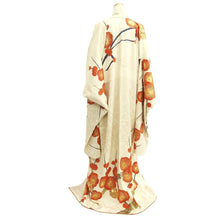 Load image into Gallery viewer, Furisode Vintage(1950-1980) Cream white Plum blossom Branch Silk #10566B4