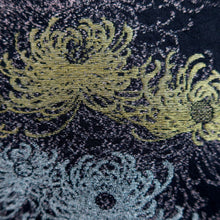 Load image into Gallery viewer, Haori Jacket Vintage(1950-1980) Black Silver Chrysanthemum Silk #9773A4