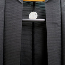 Load image into Gallery viewer, Men's Haori Vintage(1950-1980) Black See-Through Montsuki Silk #10432A3