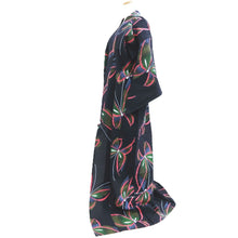 Load image into Gallery viewer, Yukata Vintage(1950-1980) Navy Butterfly Cotton #10351F3