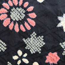 Load image into Gallery viewer, Haori Jacket Vintage(1950-1980) Black Shibori Botanical Silk #10936F1