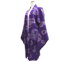 Load image into Gallery viewer, Haori Jacket Vintage(1950-1980) Purple Plum blossom Silk #10697D1