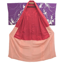 Load image into Gallery viewer, Kimono Vintage(1950-1980) Purple Plum blossom Branch Silk #10781D4