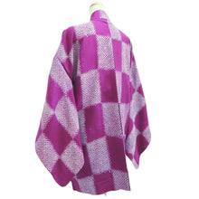 Load image into Gallery viewer, Haori Jacket Vintage(1920-1950) Purple Light Blue Shibori Silk #10627C3