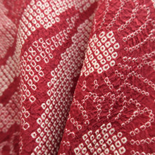 Load image into Gallery viewer, Haori Jacket Red Full Shibori Peony Silk #10707D2