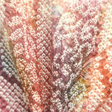 Load image into Gallery viewer, Haori Jacket Vintage(1950-1980) Reddish Pink Full Shibori Flower Silk #10808D5