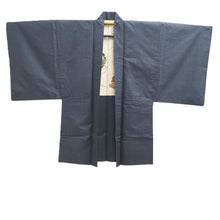 Load image into Gallery viewer, Men's Haori Vintage(1950-1980) Blue Black Hannya Mask Silk #10441A3