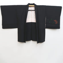 Load image into Gallery viewer, Haori Jacket Vintage(1950-1980) Black Chrysanthemum Silk #10116D2