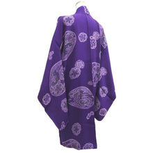 Load image into Gallery viewer, Haori Jacket Vintage(1950-1980) Purple Plum blossom Silk #10697D1